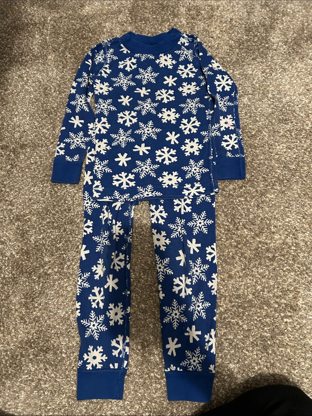 Hanna Andersson Blue Snowflake Two-Piece Pajama Set